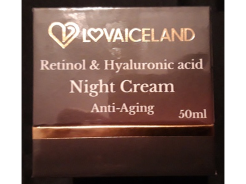 Lovaiceland Retinol & Hyaluronic Acid Anti-Aging Night Cream, 50 mL
