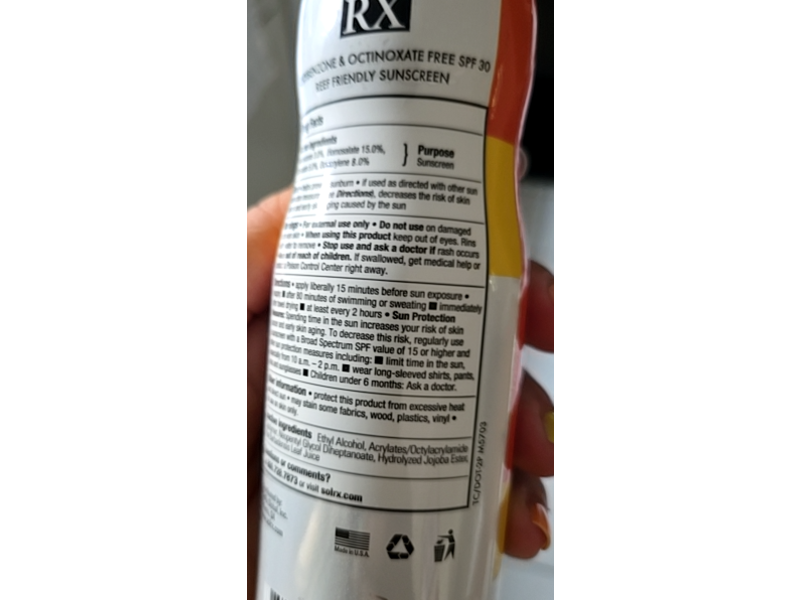SolRx Sport Sunscreen Dry-Spray, SPF 30, 6 oz/170 g