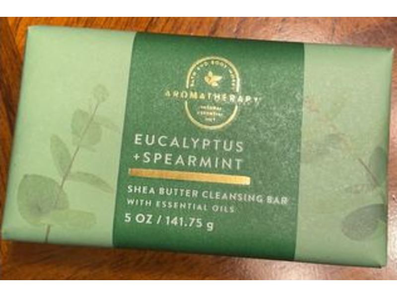 Bath & Body Works Aromatherapy Eucalyptus + Spearmint Cleansing Bar, Shea Butter, 5 oz/141.75 mL