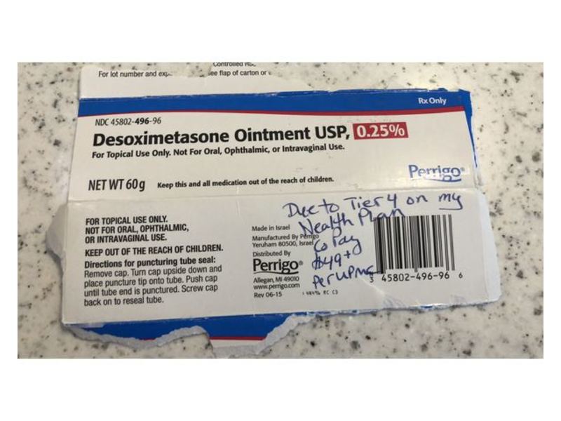 Desoximetasone Ointment 0.25%, 60 gm, Perrigo Pharma USA (RX)