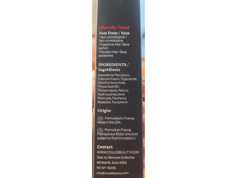 Coule Nuit Retinol Pommade+, 1.78 oz/50 g