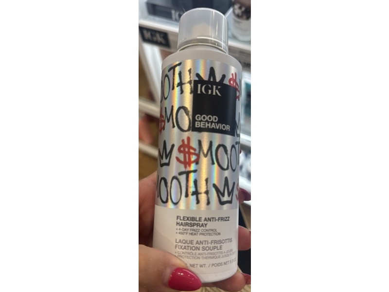 IGK Good Behavior Smooth Flexible Anti Frizz Hairspray, 5 oz/168 mL