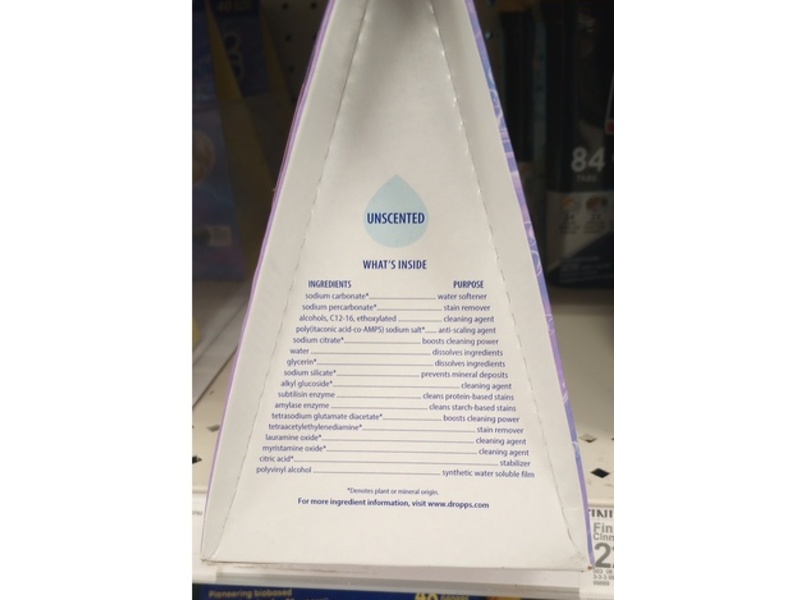 Dropps Ultrawash Plus Dishwasher Detergent, Unscented, 16.93 oz/480 g, 40 Count