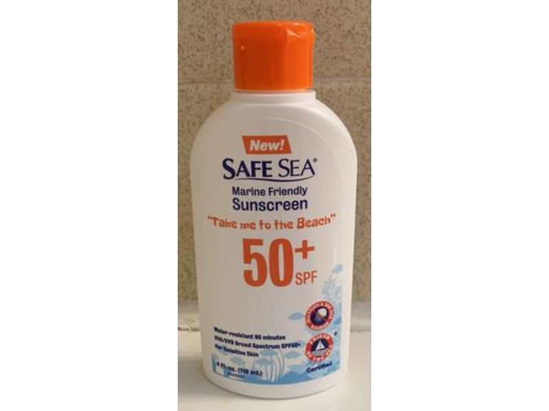 Safe Sea Marine Friendly Sunscreen Lotion, SPF 50+, 4 fl oz/118 mL
