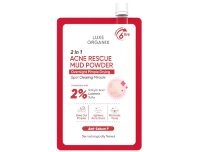 Luxe Organix 2 In1 Acne Rescue Mud Powder, 9 g