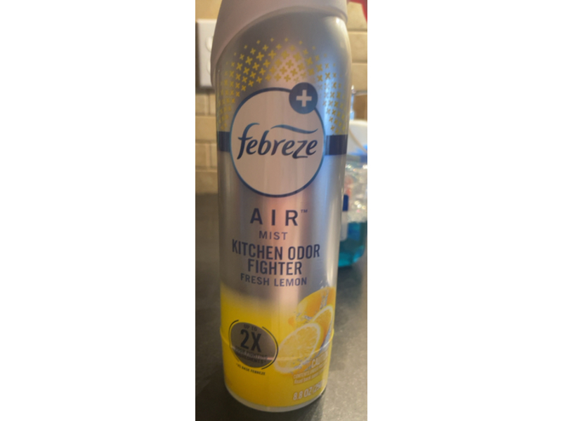 Febreze Kitchen Odor Fighter Air Mist, Fresh Lemon, 8.8 oz/250 g