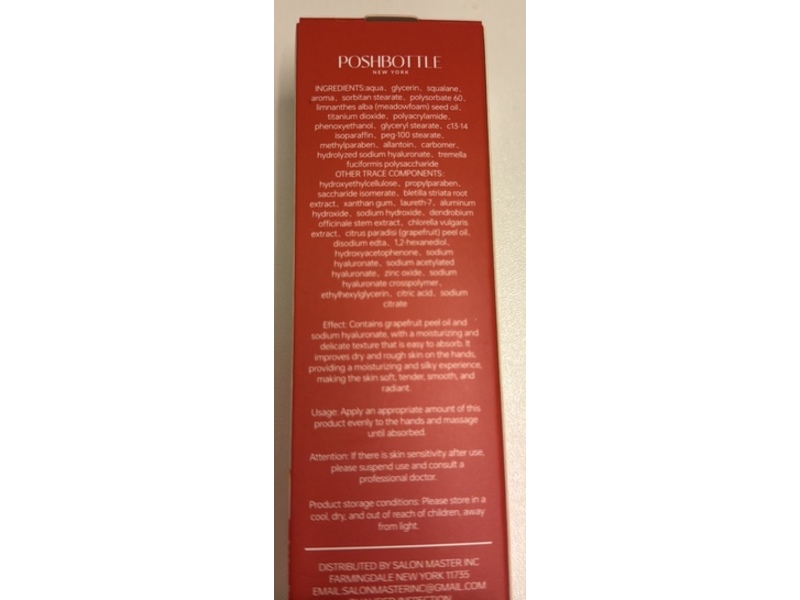 Poshbottle New York Hand & Body Cream, Grapfruit, 3.52 oz