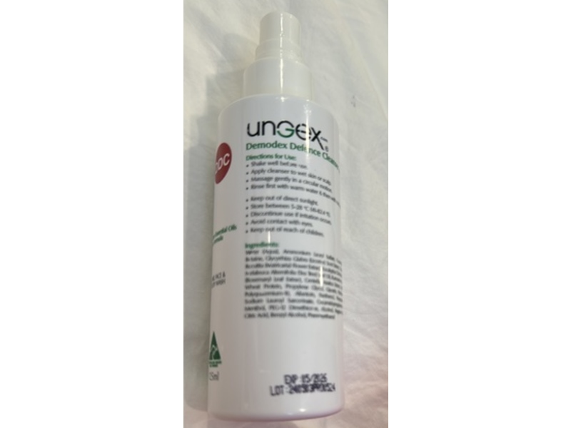 Ungex.com Demodex Defence Cleanser, 125 mL