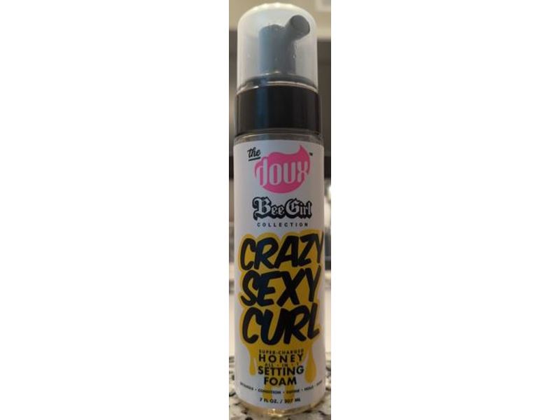 The Doux Bee Girl Crazy Sexy Curl Super-Charged All-In-1 Setting Foam, Honey, 7 fl oz/207 mL