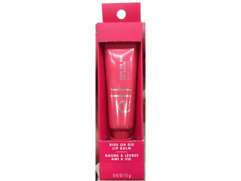 e.l.f. Ride Or Die Lip Balm, Boss Berry, 0.42 oz/12 g