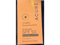 Acure Invisible Sunscreen Stick, SPF 50, Vitamin E, 0.5 oz/15 g - thumbnail 2