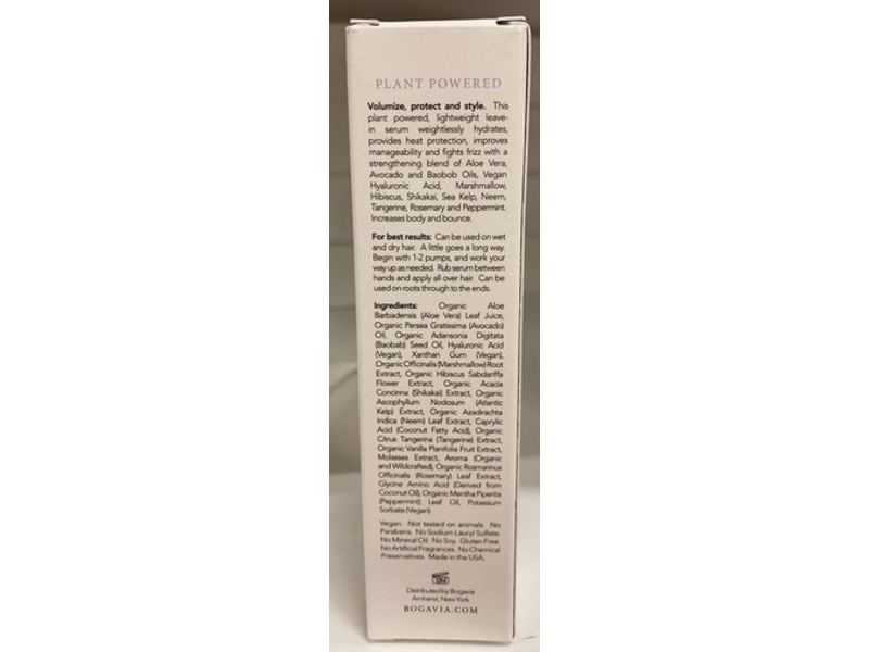 Bogavia Weightless Hair Serum, Pure + Fresh, 2 fl oz/59 mL