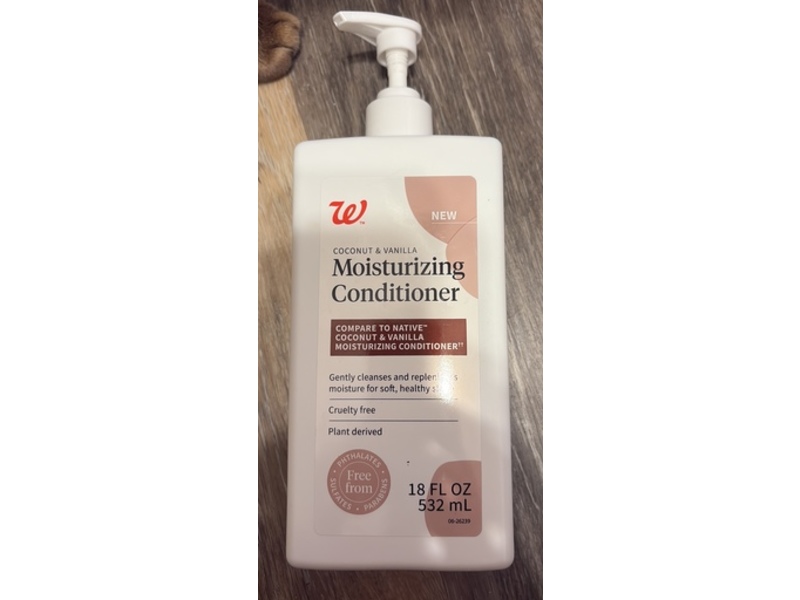 Walgreens Moisturizing Conditioner, Coconut & Vanilla, 18 fl oz/532 mL