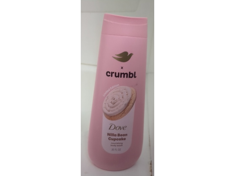 Dove x Crumbl Nourishing Body Wash, Nilla Bean Cupcake, 20 fl oz