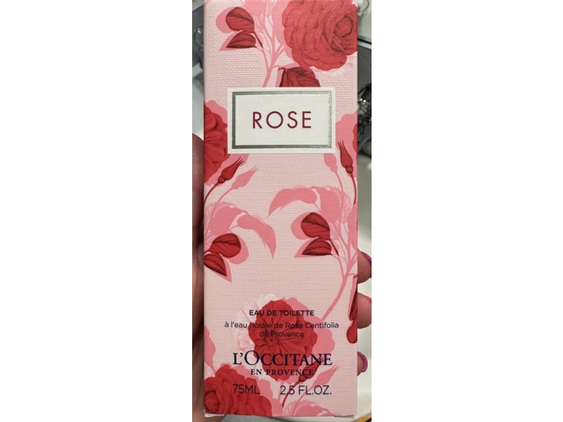 L'Occitane Eau de Toilette, Rose, 2.5 fl oz/75 mL
