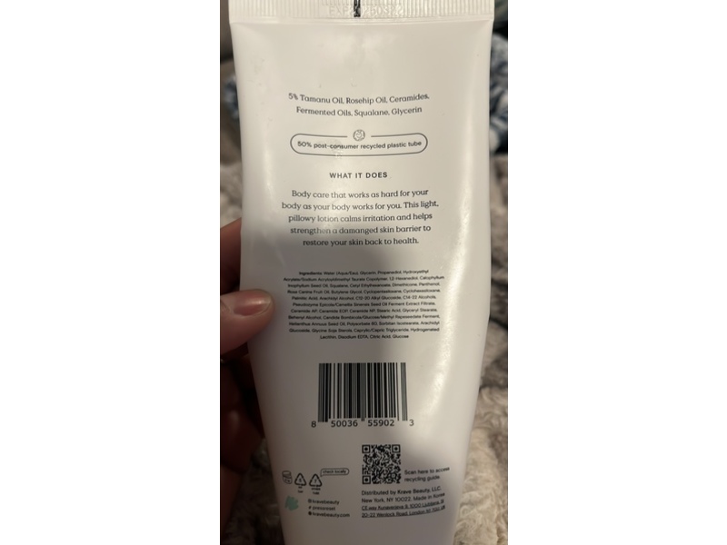 Krave Beauty Great Body Relief Reparative Body Lotion, 6.76 fl oz/200 mL