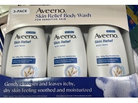 Aveeno Skin Relief Body Wash, 18 fl oz/532 mL, Pack Of 3 - Image 5