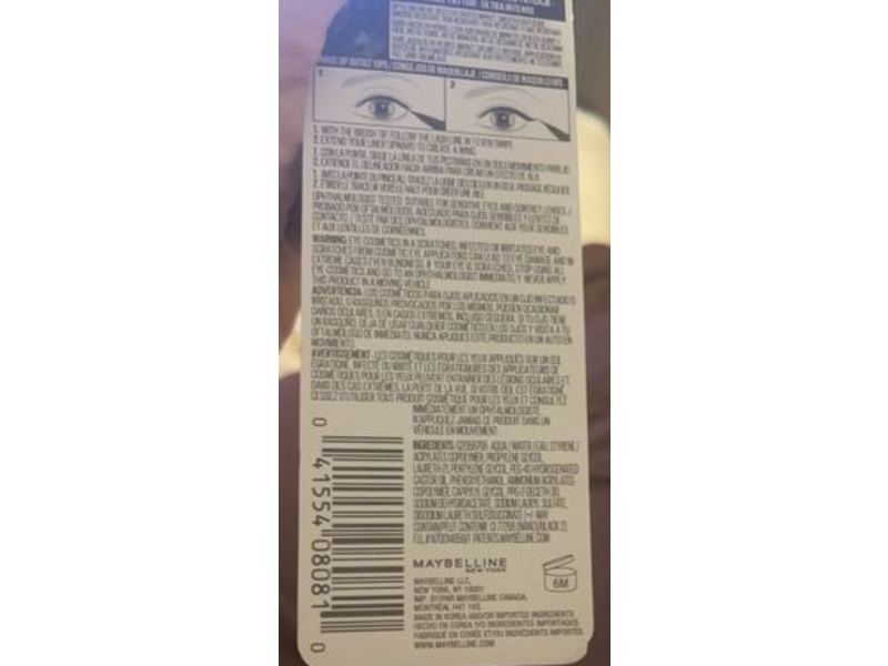 Maybelline Tattoo Studio Ink Pen Eyeliner, 880 Jet Black, 0.03 fl oz