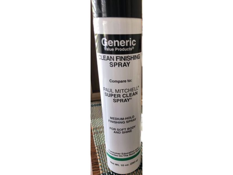 Generic Value Products Clean Finishing Spray, For Soft Body And Shine, 10 oz/283 mL