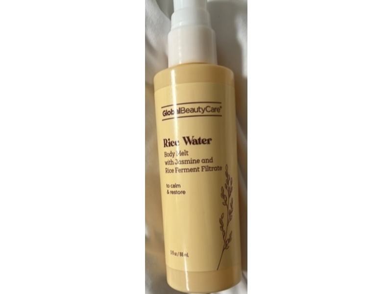 Global Beauty Care Rice Water Body Melt with Jasmine & Rice Ferment Filtrate, 3 fl oz/88 mL
