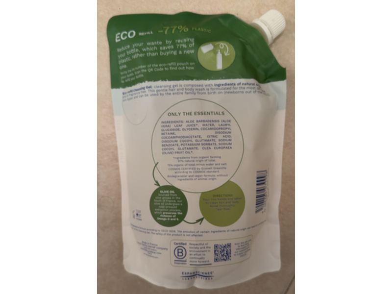 Mustela Hair & Body Cleansing Gel, Aloe Vera & Olive Oil, 13.52 fl oz/400 mL