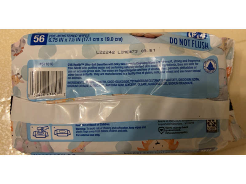 Cvs Health Pre Moistened Wipes, Silky Skin Formula, 56 Count
