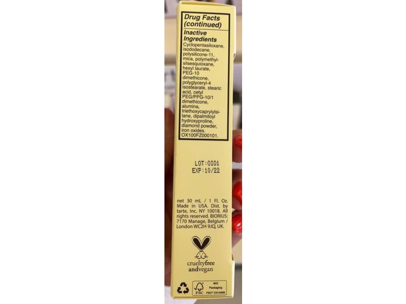 Tarte Sugar Rush Skin Treat Poreless Tinted Moisturizer, SPF 20, Medium, 1 fl oz/30 mL