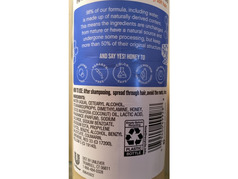 Yes Honey Conditioner, Coconut Oil, 16 fl oz/473 mL