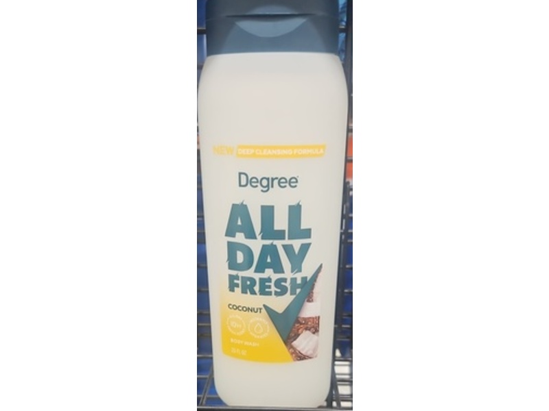 Degree All Day Fresh Body Wash, Coconut, 20 fl oz