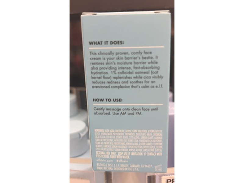 e.l.f. Skin Holy Hydration! Barrier Goals Cream, 0.52 oz/15 g