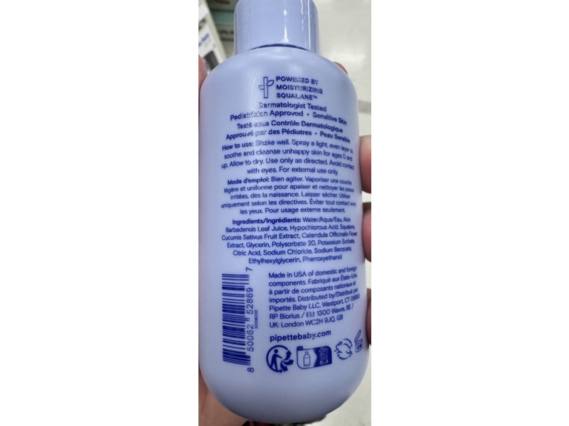 Pipette Skin Rescue Spray, Hypochlorous Acid, 4.4 fl oz/130 mL