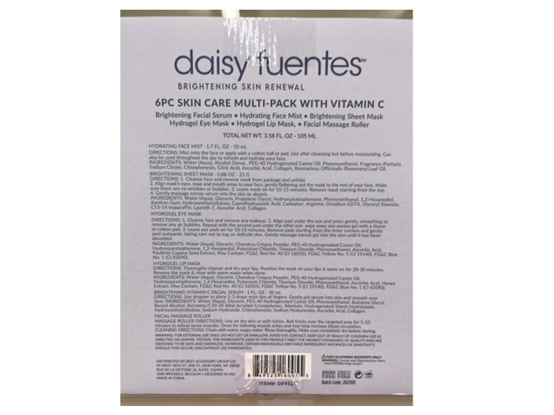 Daisy Fuentes 6PC Skin Care Multi-Pack Set with Vitamin C