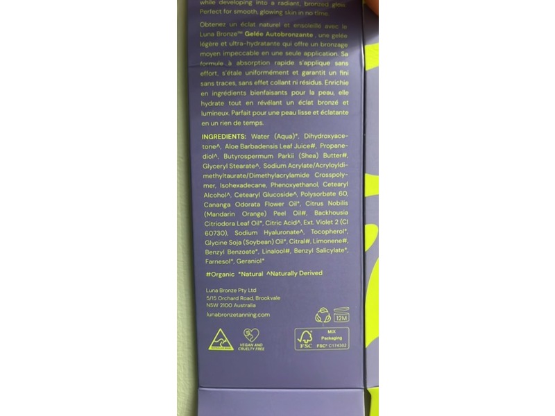 Luna Bronze Self Tanning Jelly, Medium, 5.07 fl oz/150 mL
