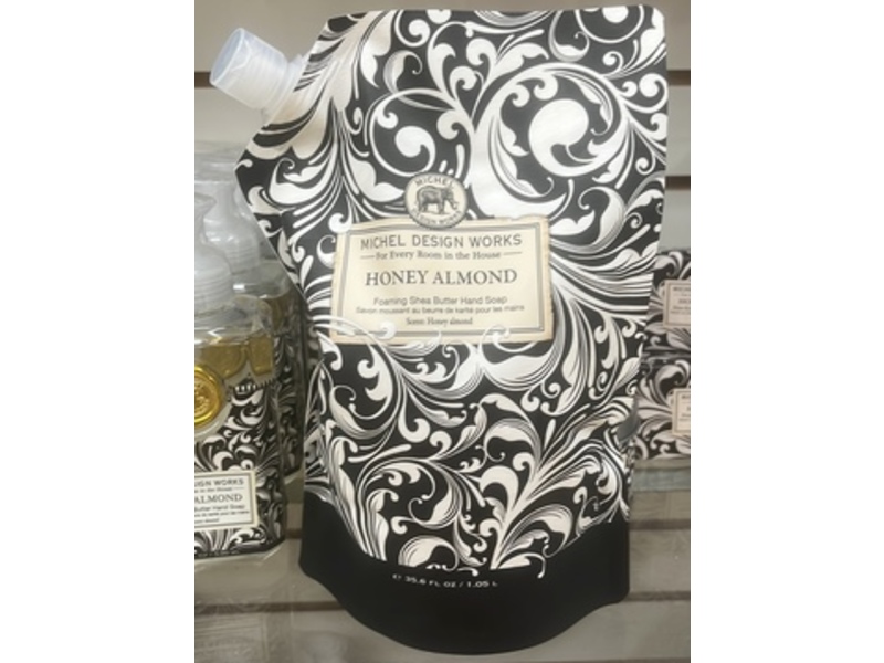 Michel Design Works Foaming Shea Butter Hand Soap, Honey Almond, 35.6 fl oz/1.05 L
