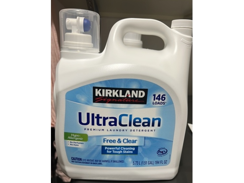 Kirkland Signature Ultra Clean Laundry Detergent, Free & Clear, 156 Loads, 194 fl oz/5.73 L