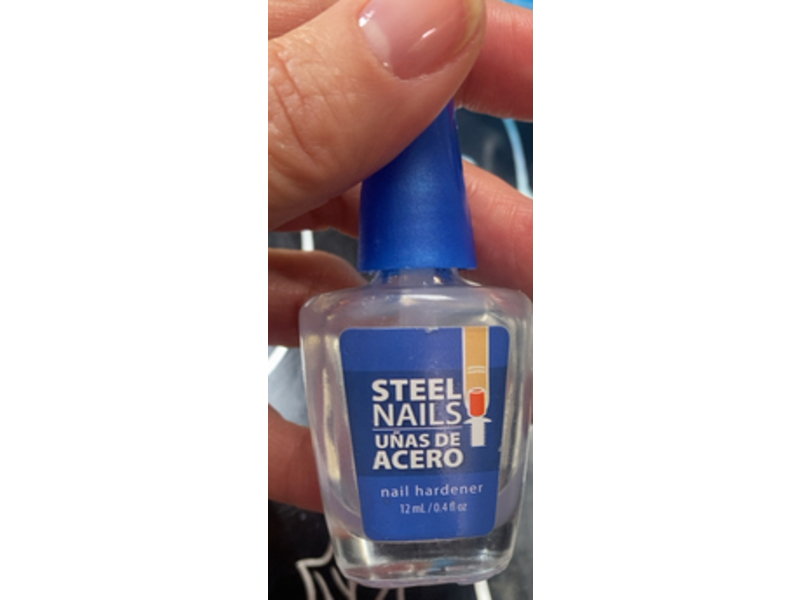 Amen Beauty Steel Nails Hardener, Keratin + Calcium + Garlic, 0.4 fl oz/12 mL