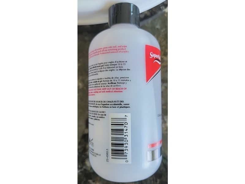 Supernail Pure Acetone Nail Polish Remover, 8 fl oz/236 mL