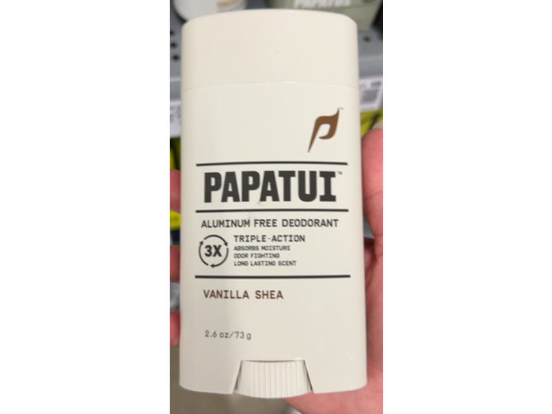 Papatui Triple Action Deodorant, Vanilla Shea, 2.6 oz/73 g