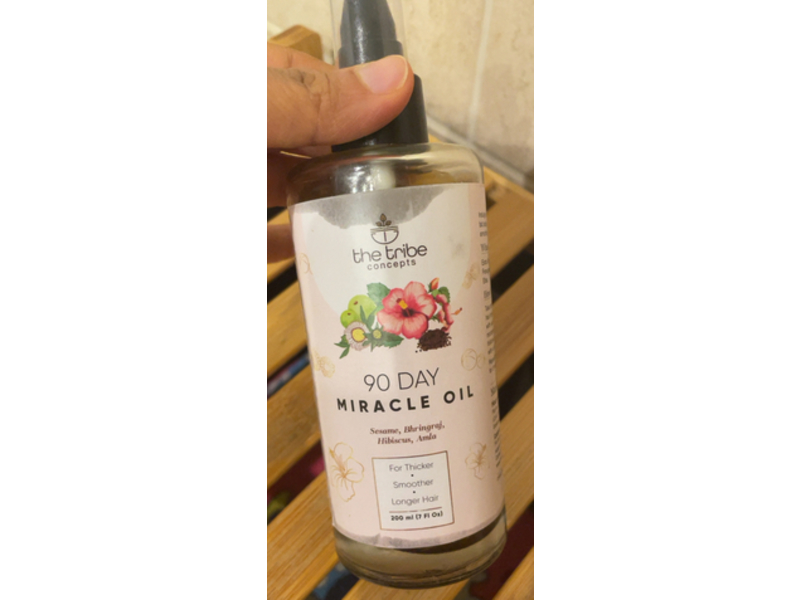 The Tribe Concepts 90 Day Miracle Hair Oil, Sesame, Bhringraj, Hibiscus, Amla, 7 fl oz/200 mL