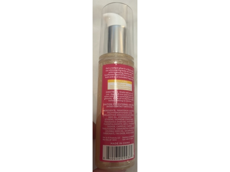 Solar Flare Shimmering Body Oil, Pink Hibiscus Dragonfruit, 3.4 fl oz/100 mL