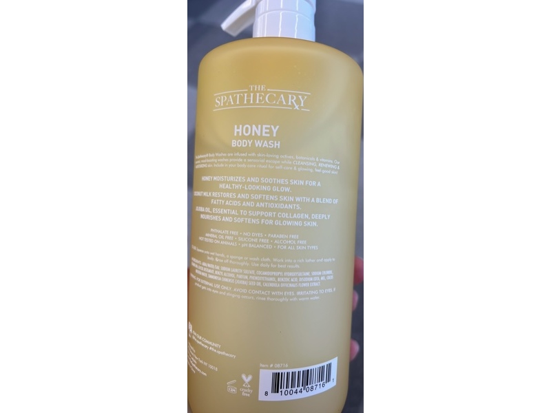 The Spathecary Smoothing Body Wash, Honey, 25.4 fl oz/750 mL
