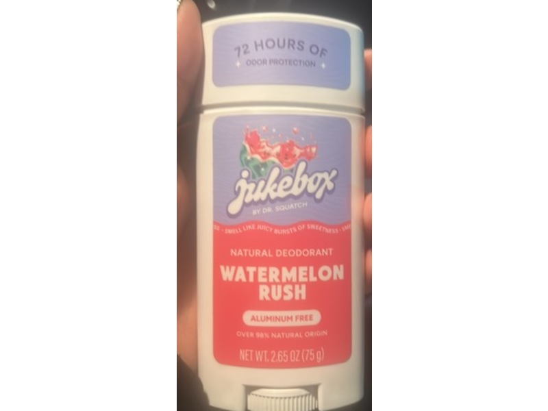 Jukebox Natural Deodorant, Watermelon Rush, 2.65 oz/75 g