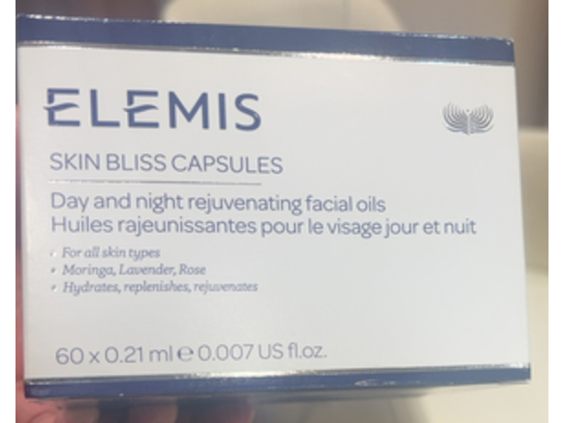 Elemis Day & Night Rejuvenating Facial Oil Skin Bliss Capsules, 0.007 fl oz/0.21 mL, 60 Count