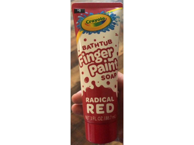 Crayola Bathtub Finger Paint Soap, Radical Red, 3 fl oz