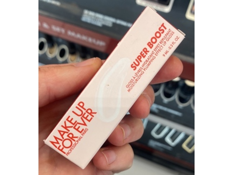 Make Up For Ever Super Boost Lip Gloss, 01 Crystal Clear, 0.3 fl oz/9 mL
