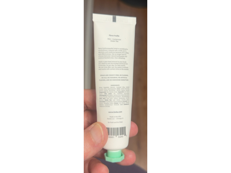 Boka Nano-Hydroxypatite Toothpaste, Ela Mint, 1.3 oz/38 g