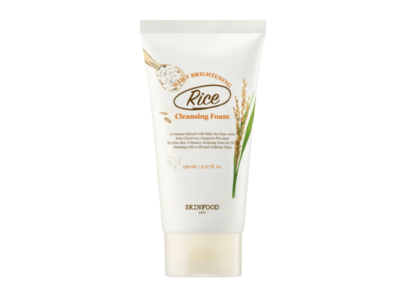 Skinfood Daily Brightening Scrub Foam, Rice, 5.07 fl oz/150 mL