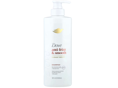 Dove Anti-Frizz & Smooth Damage Therapy Shampoo, 18 fl oz/532 mL