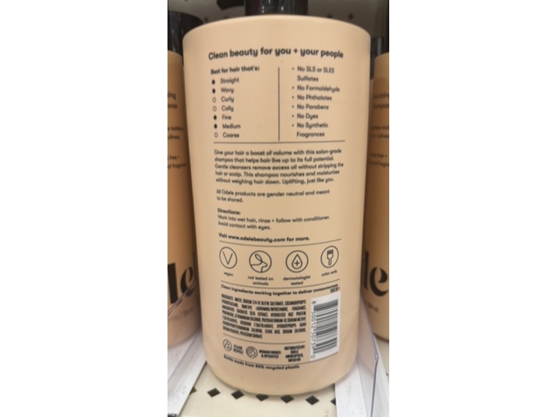 Odele Volumizing Shampoo, 32 fl oz/946 mL