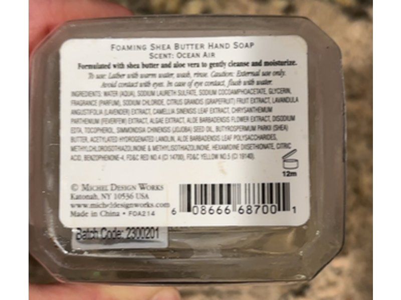 Michel Design Works Foaming Shea Butter Hand Soap, Red Coral, 17.8 fl oz/530 mL